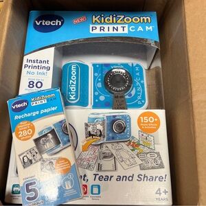 New KidiZoom PrintCam 5mp  + extra paper- Blue